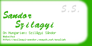 sandor szilagyi business card